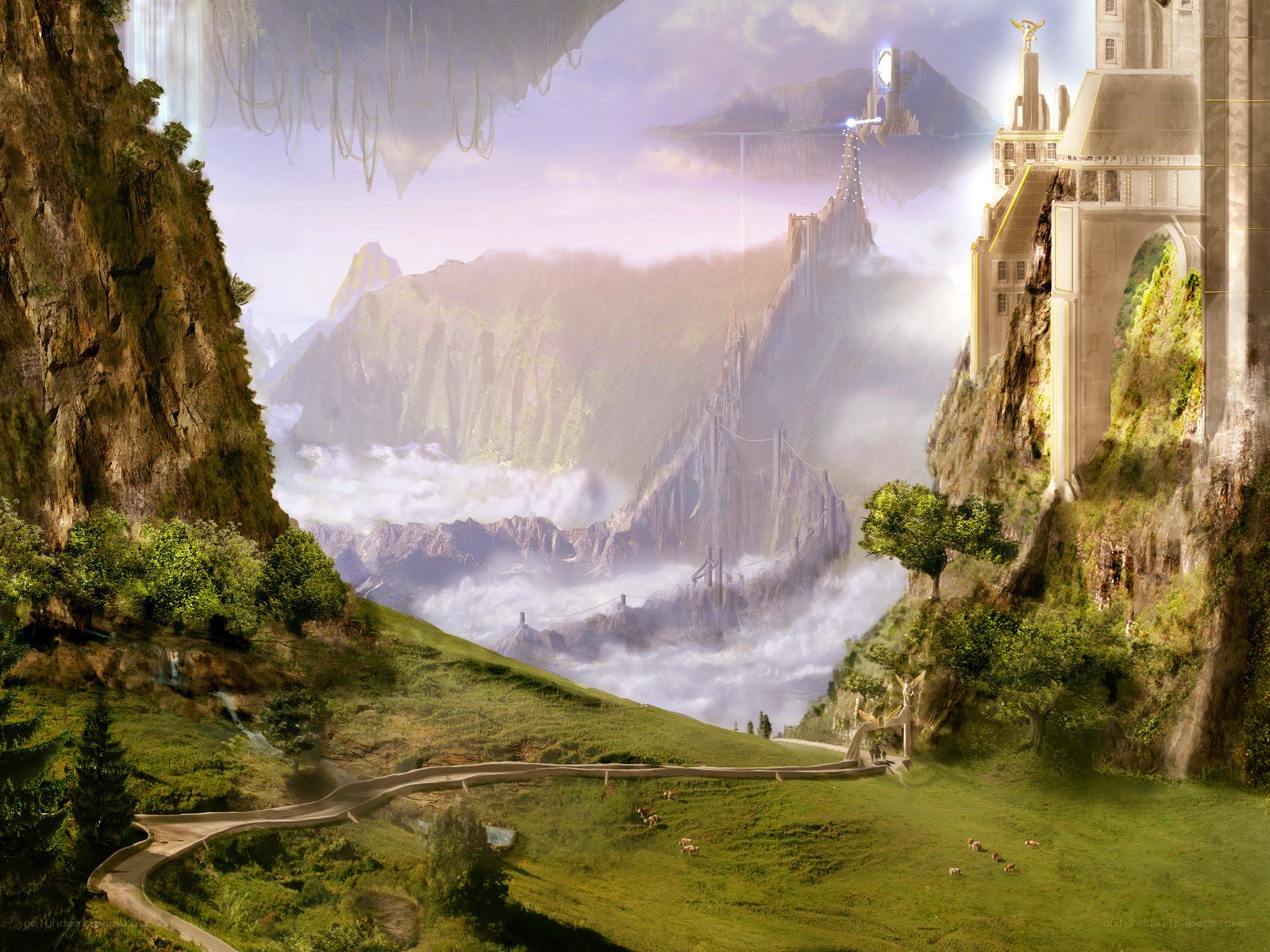fantasy mountain landscape
