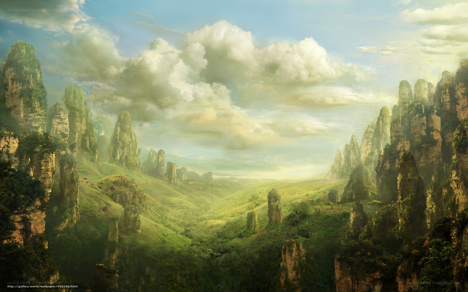 Fantasy mountain landscape