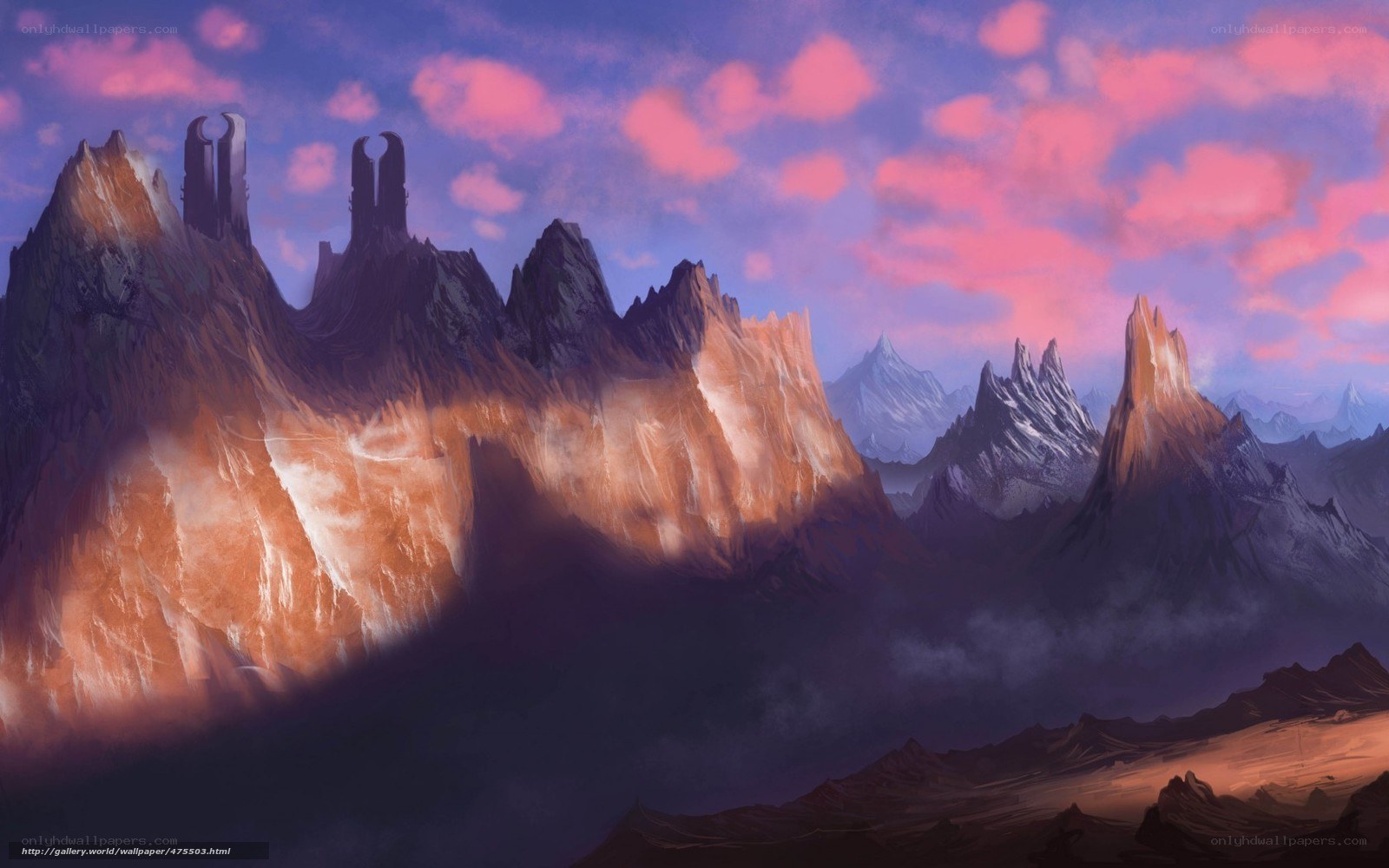 Fantasy mountain landscape