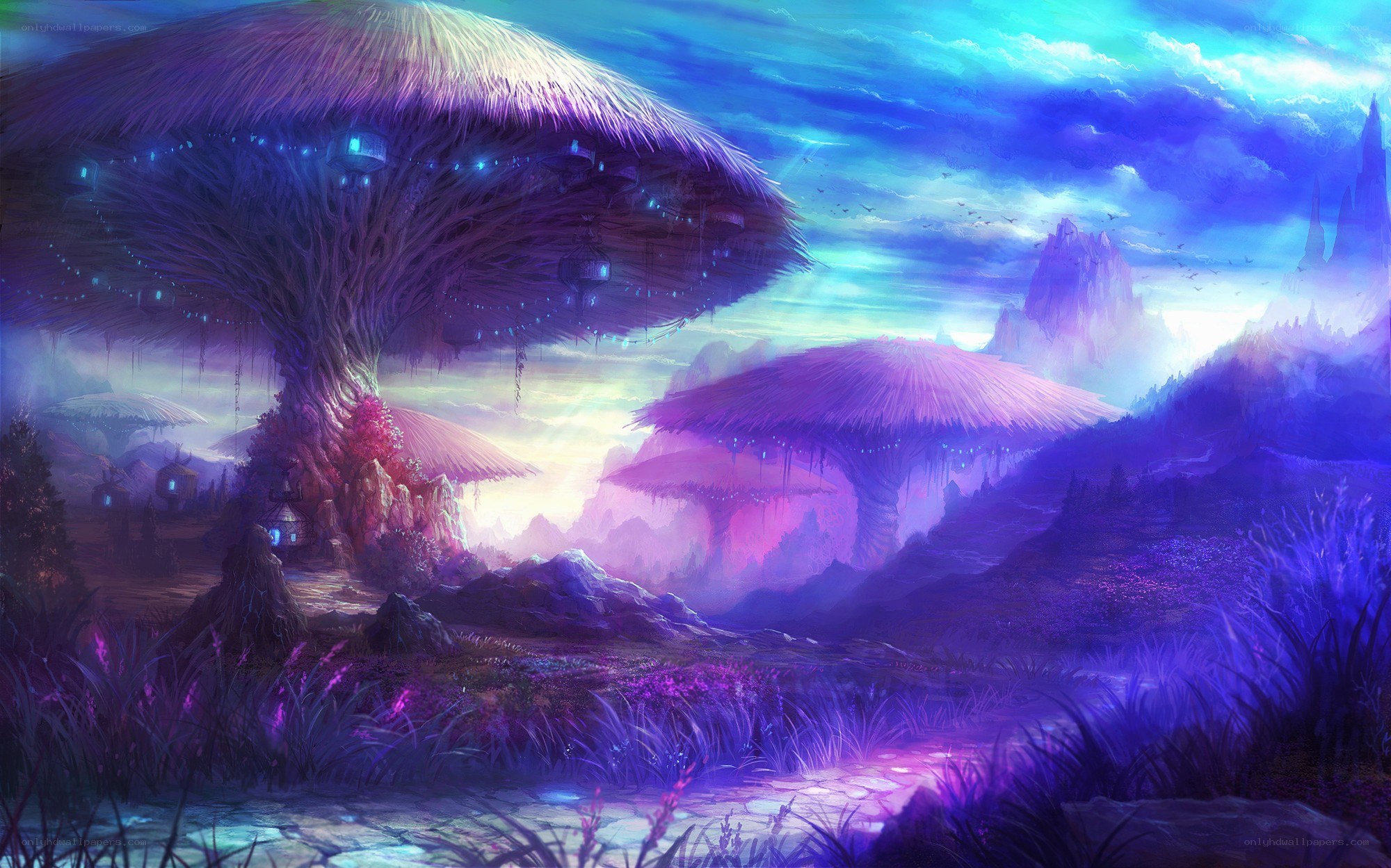 fantasy mushroom forest