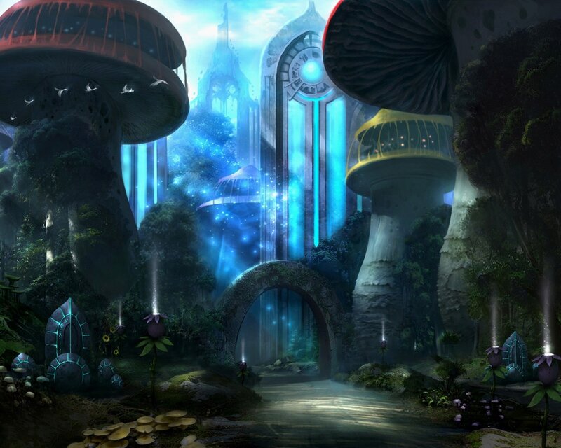 fantasy mushroom forest