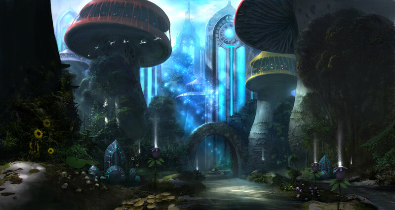 fantasy mushroom forest
