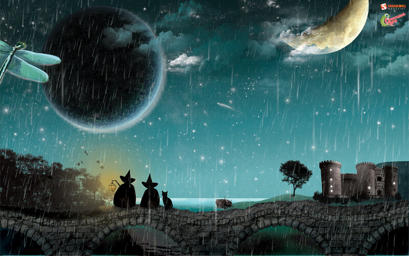 Fantasy night with witches