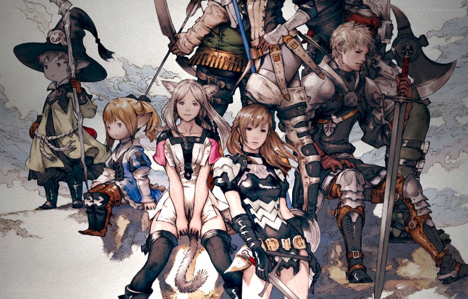 fantasy party group portrait