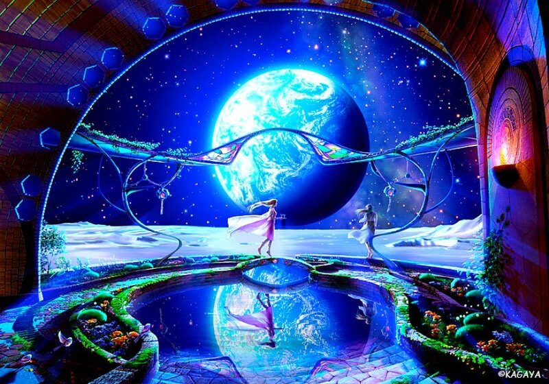 Fantasy planet viewing scene