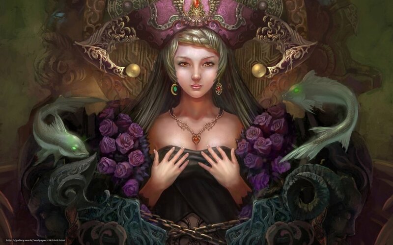 fantasy queen with roses