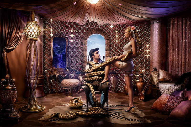 fantasy room with woman and man