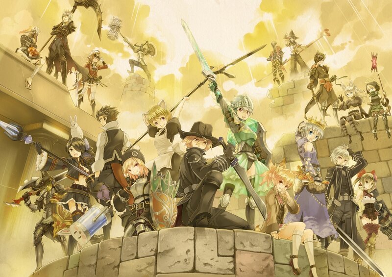 Fantasy RPG character ensemble