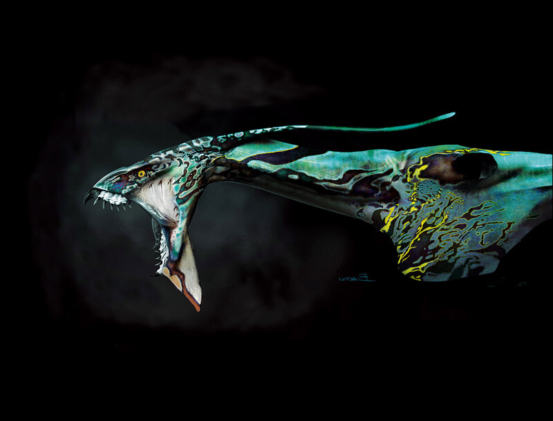 Fantasy sea serpent creature
