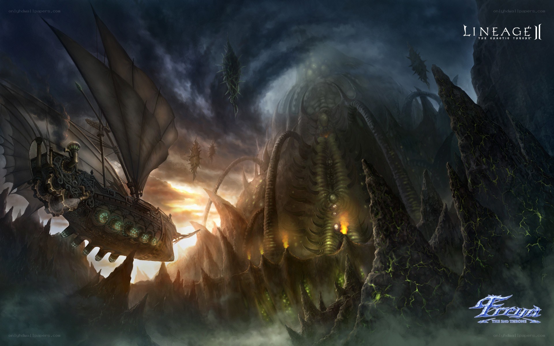 Fantasy ship battles monster