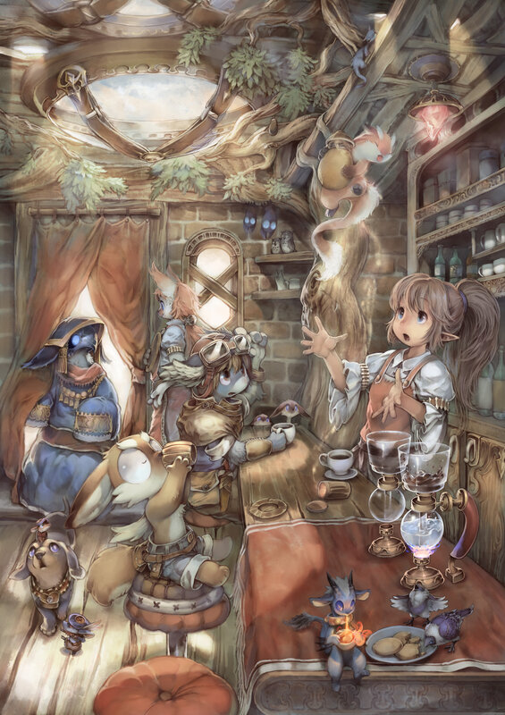 Fantasy tavern gathering
