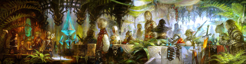 Fantasy tavern gathering