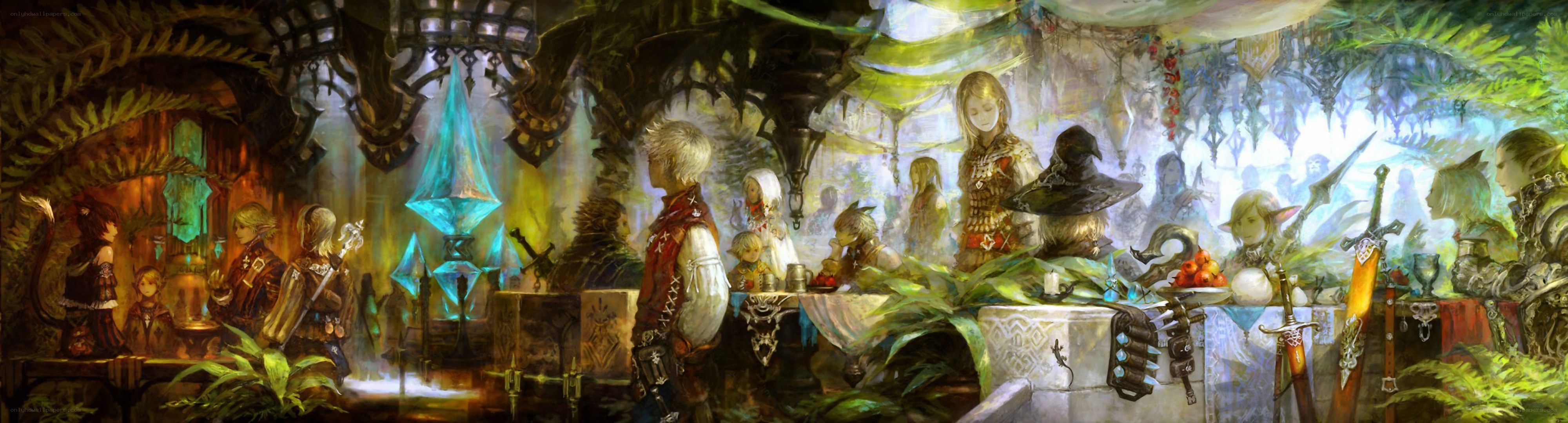 Fantasy tavern gathering
