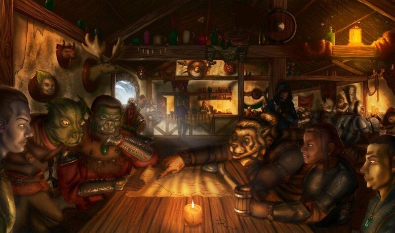 Fantasy tavern meeting