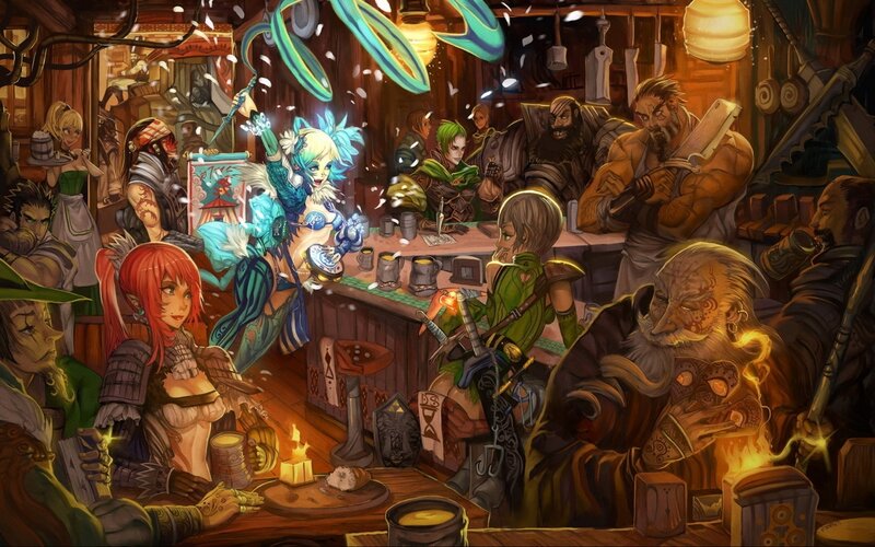 Fantasy Tavern Scene — Brown