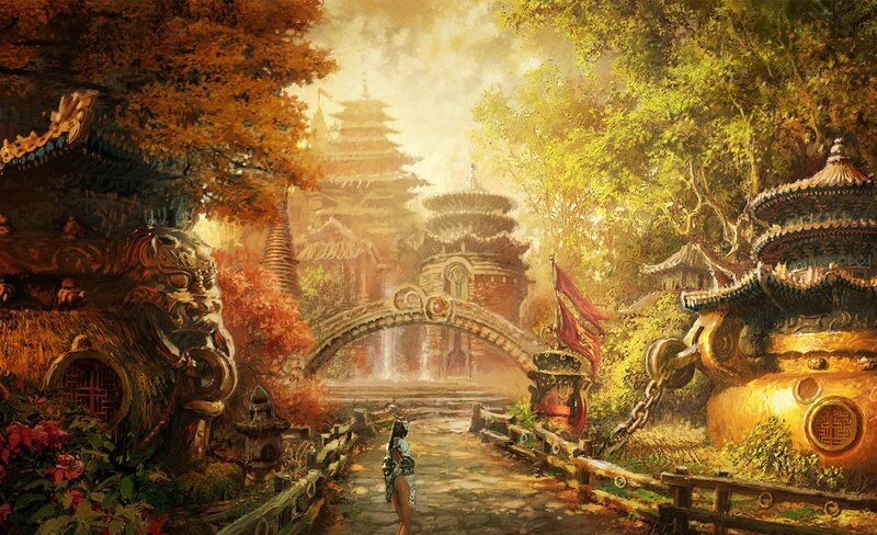 Fantasy temple path