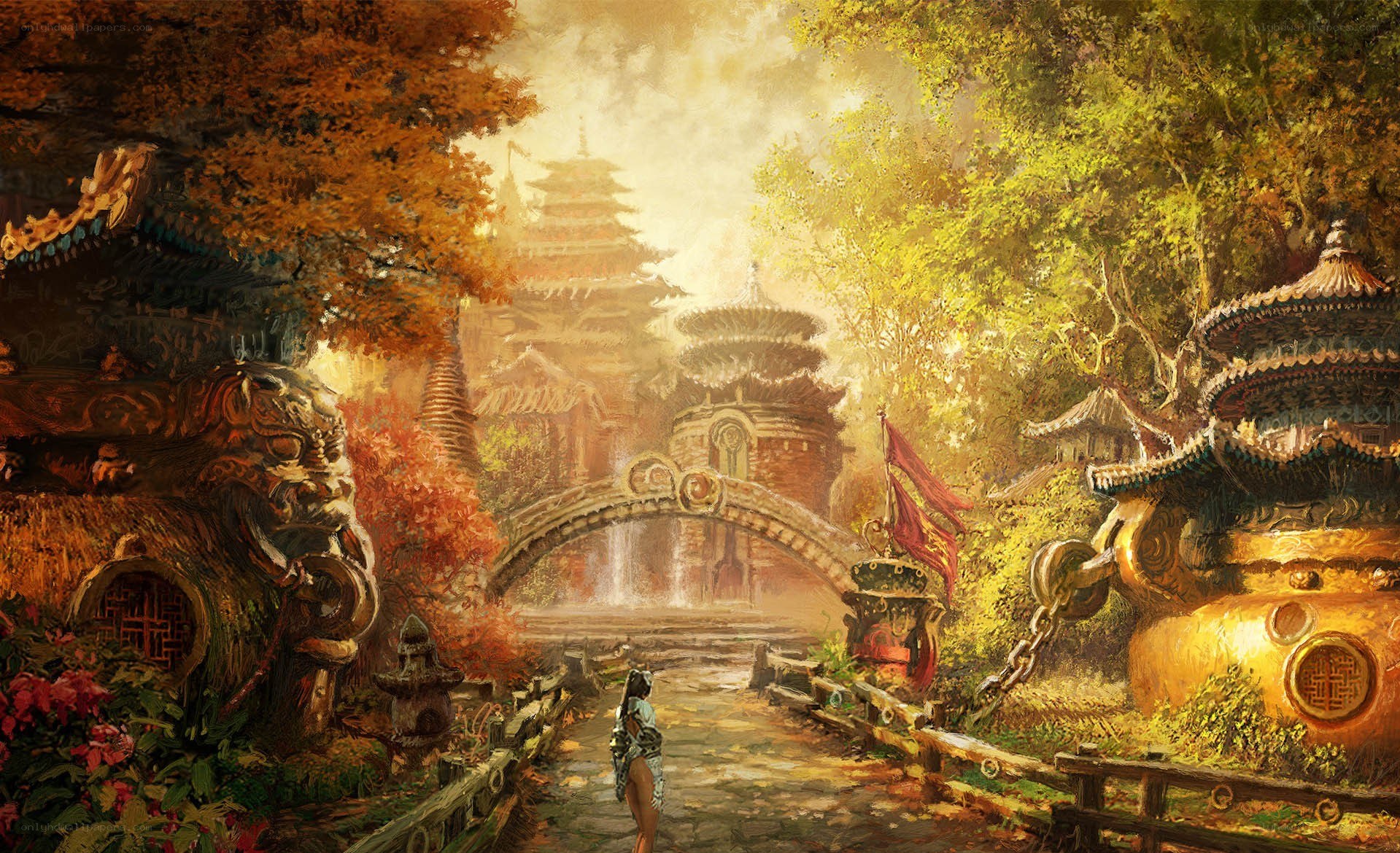 Fantasy temple path