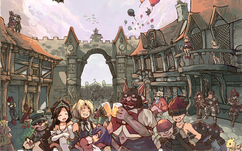 Fantasy town celebration