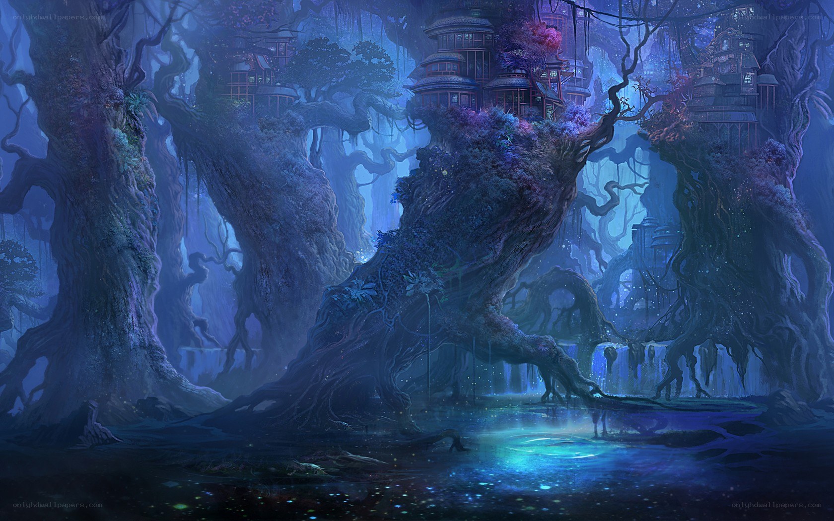 fantasy treehouse village
