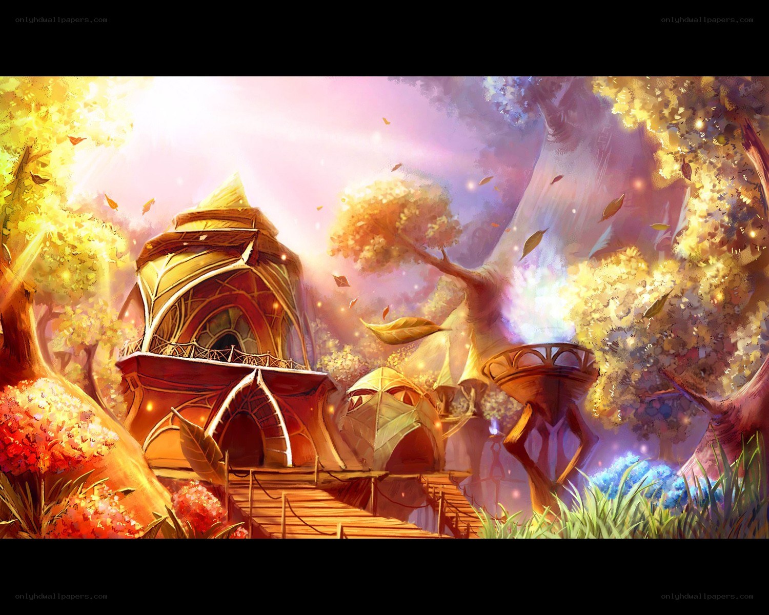 Fantasy treehouse village