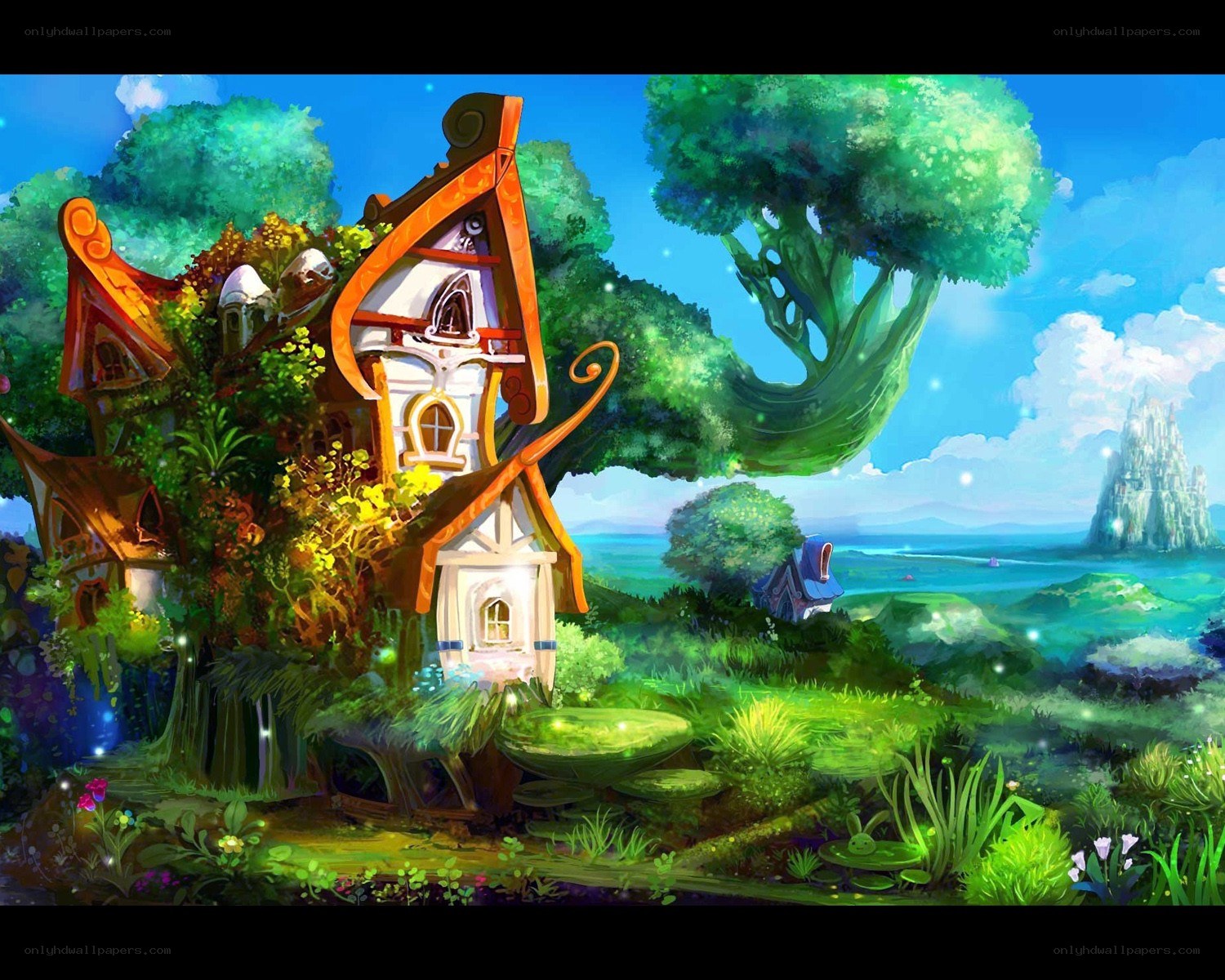 Fantasy treehouse village