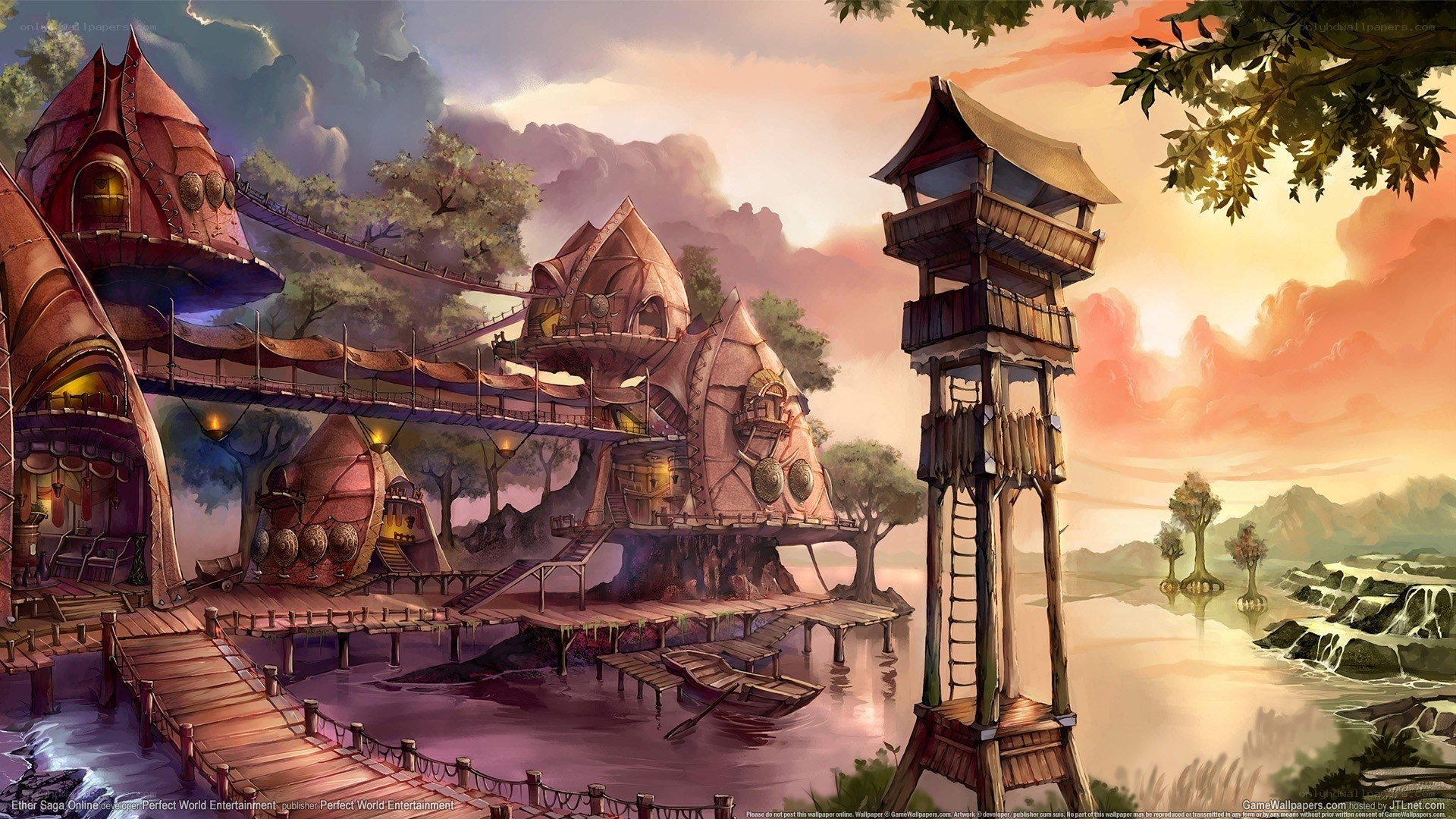 Fantasy treehouse village