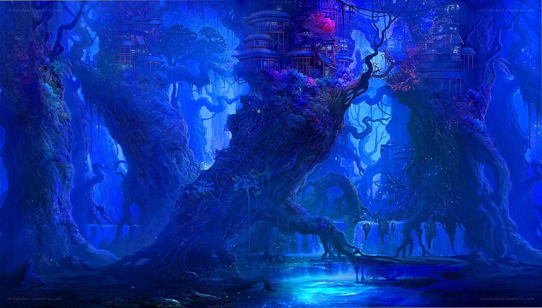 fantasy treehouse village