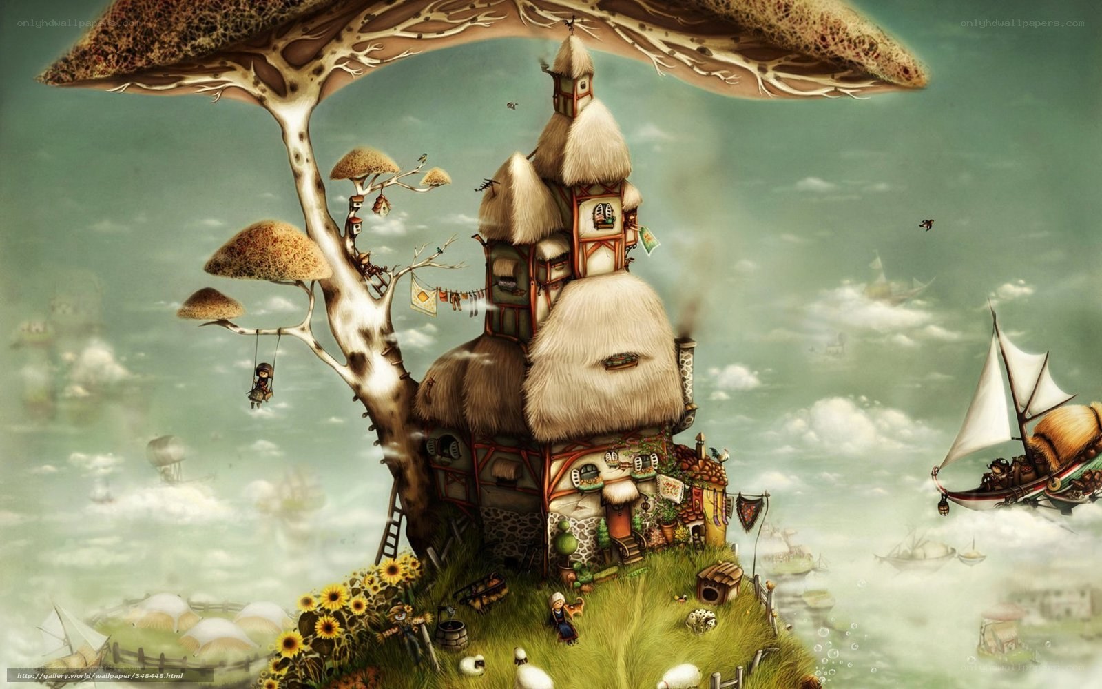fantasy treehouse village