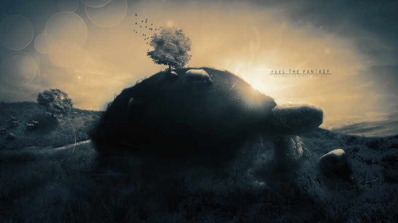 fantasy turtle landscape