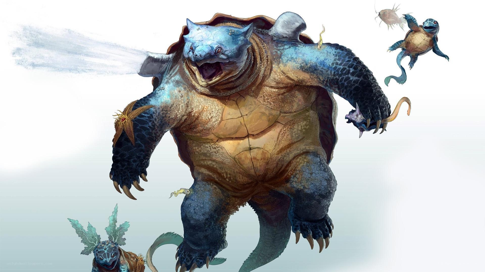 Fantasy turtle monster artwork