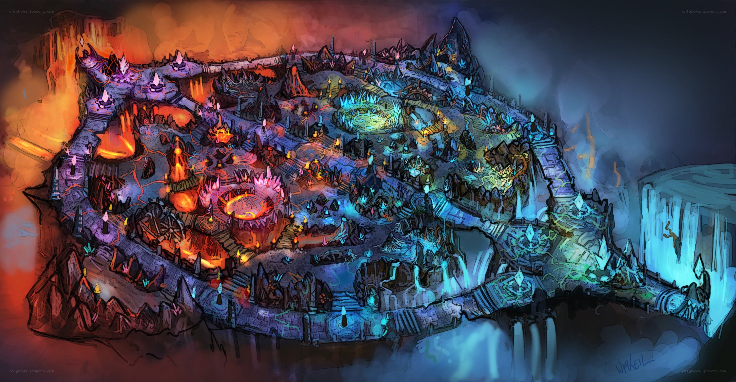 fantasy volcanic realm