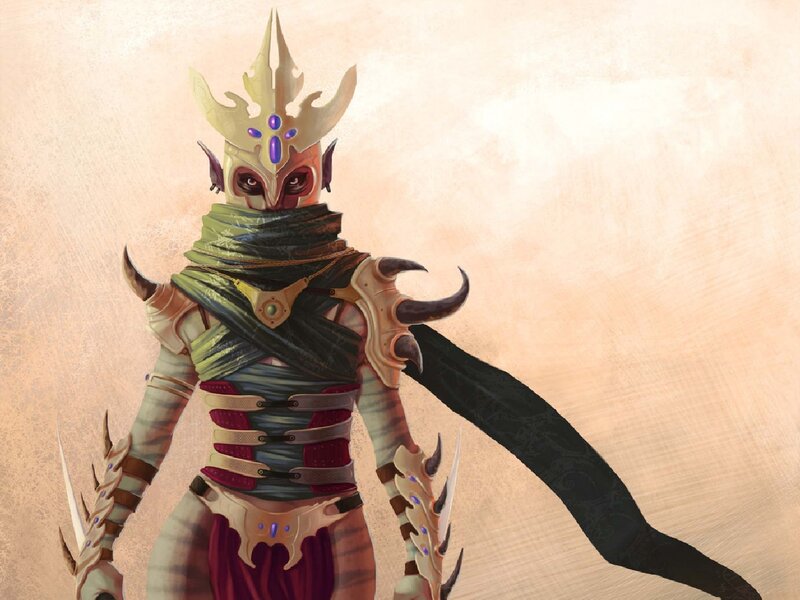 Fantasy Warrior Character — Beige