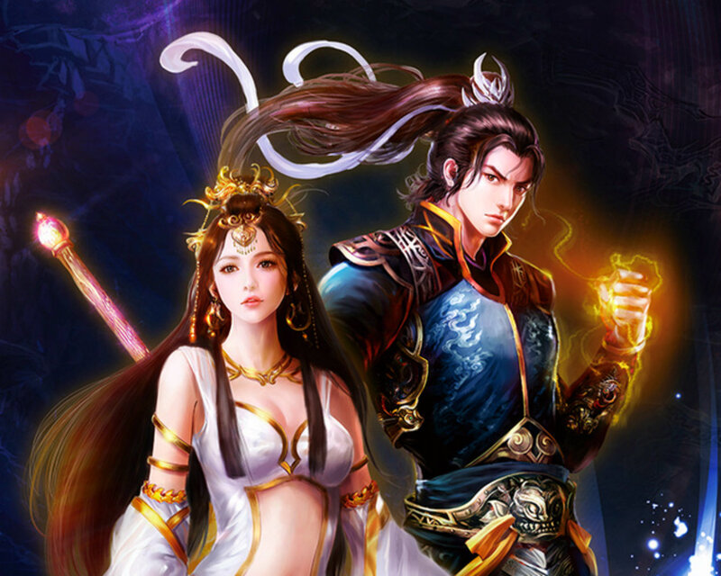 Fantasy Warrior Couple — Blue