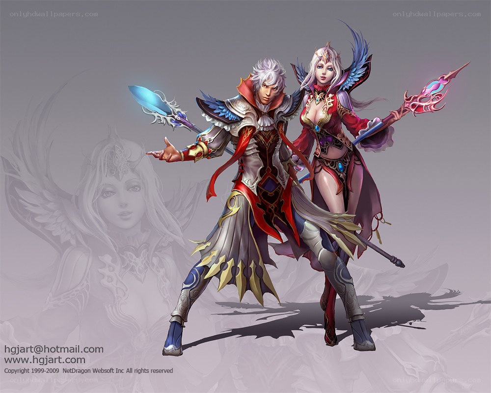 Fantasy warrior duo artwork