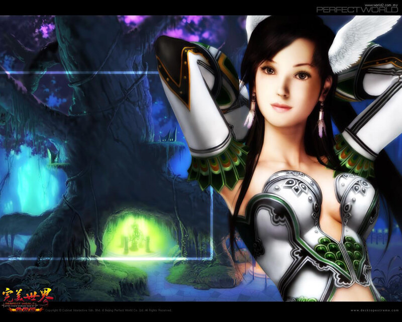 Fantasy warrior in a mystical forest