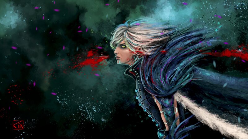 fantasy warrior in motion