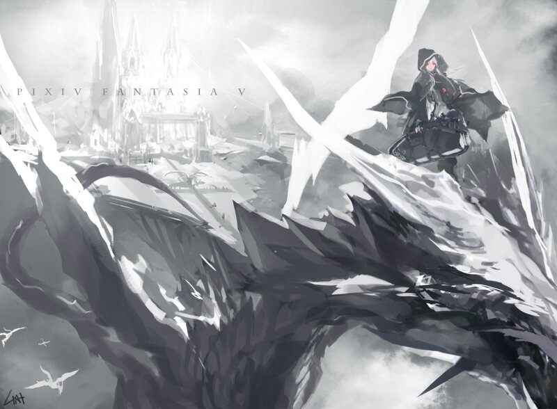 fantasy warrior on a dragon
