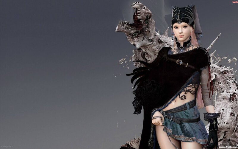 fantasy warrior with dragon