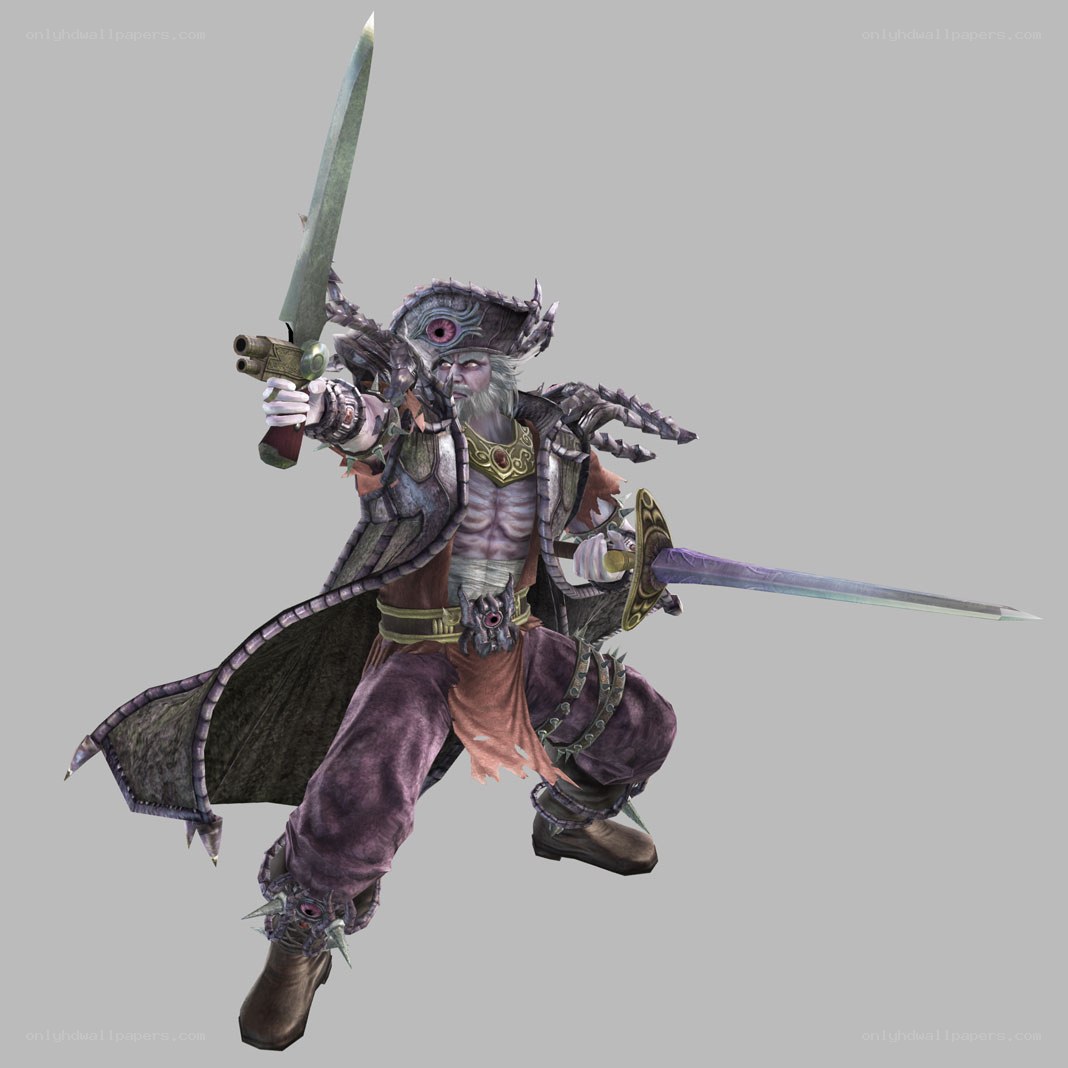 fantasy warrior with dual swords