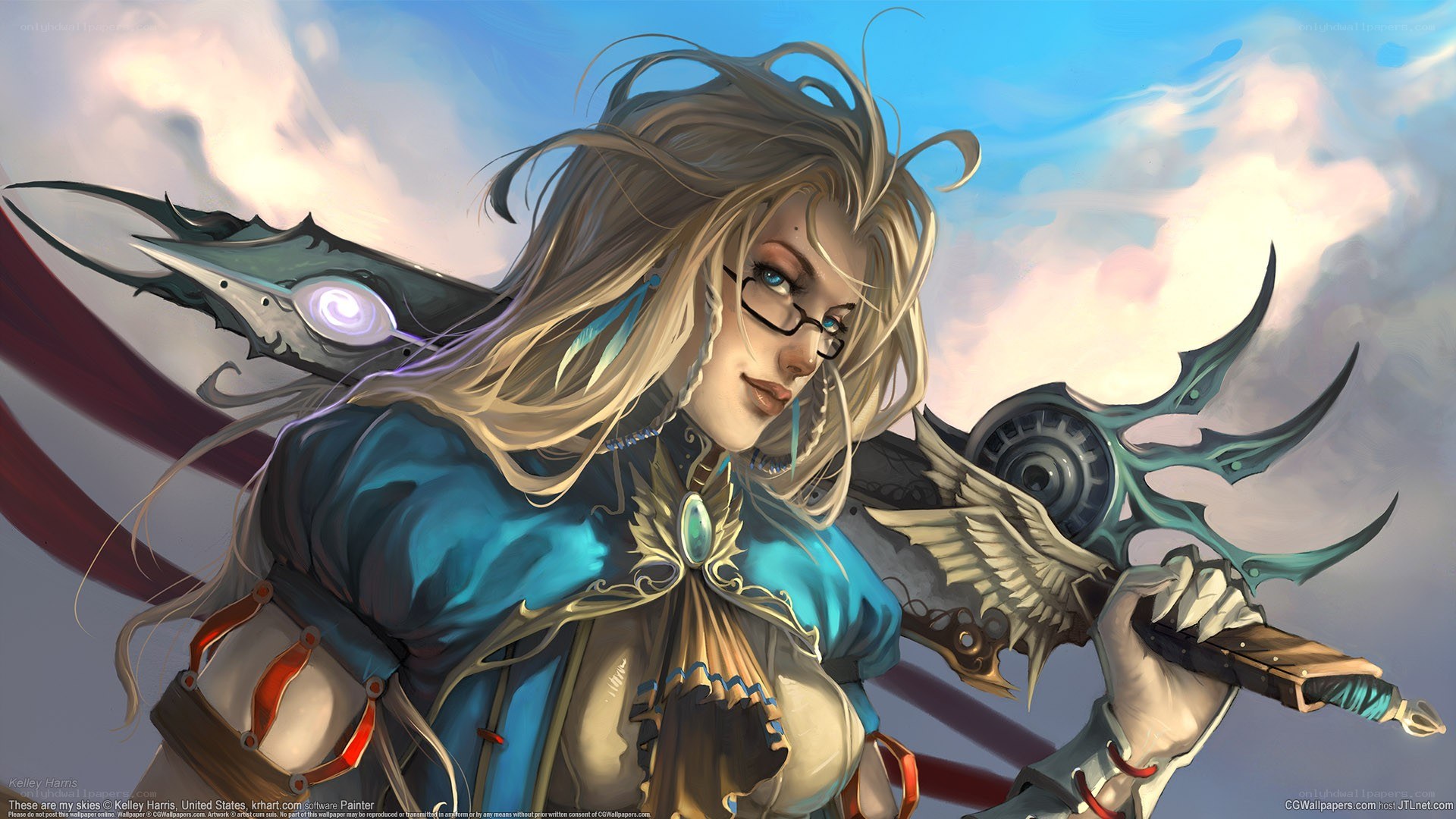 fantasy warrior with glasses