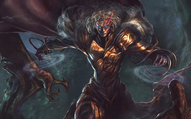 Fantasy Warrior with Glowing Eyes — Black