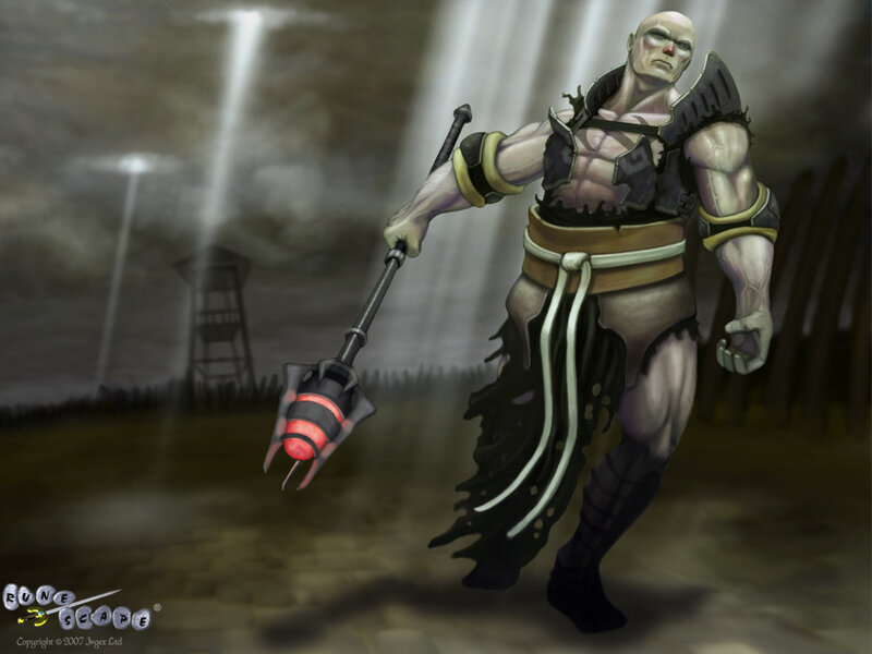 Fantasy warrior with glowing staff