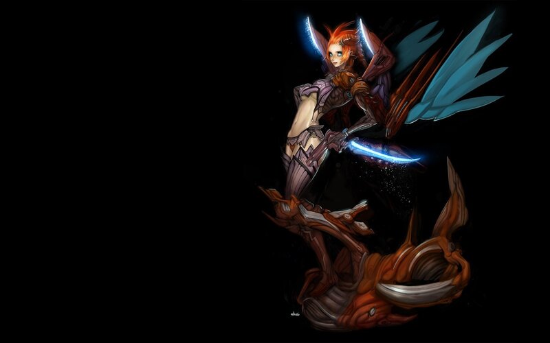 fantasy warrior with glowing sword