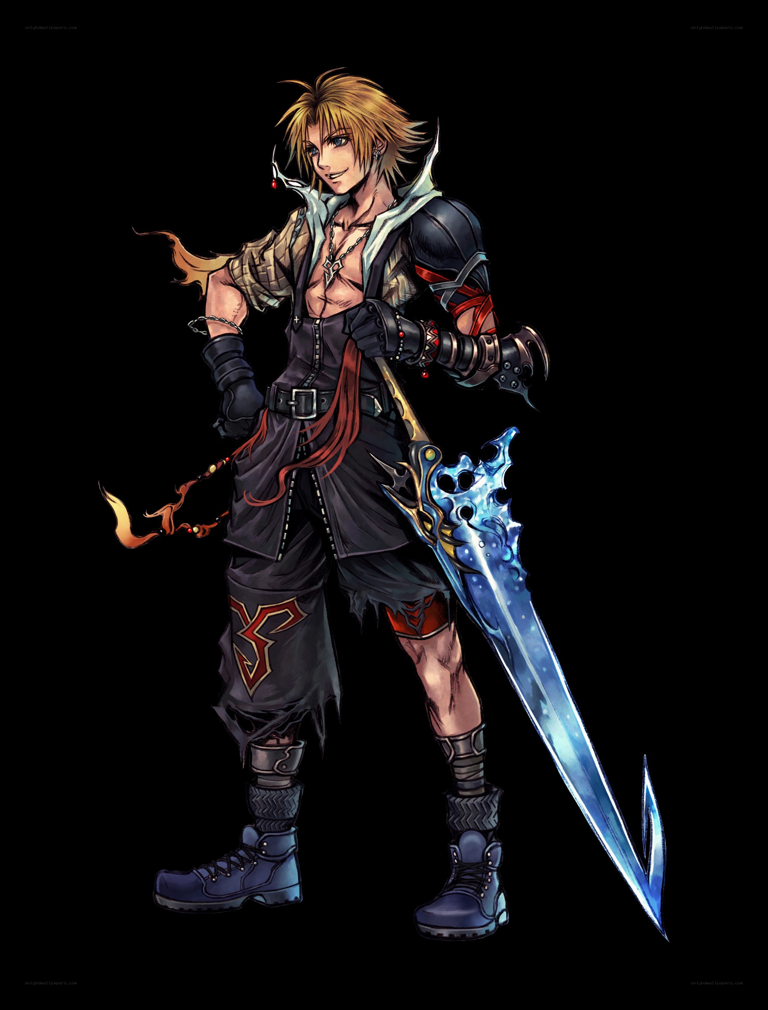 fantasy warrior with glowing sword