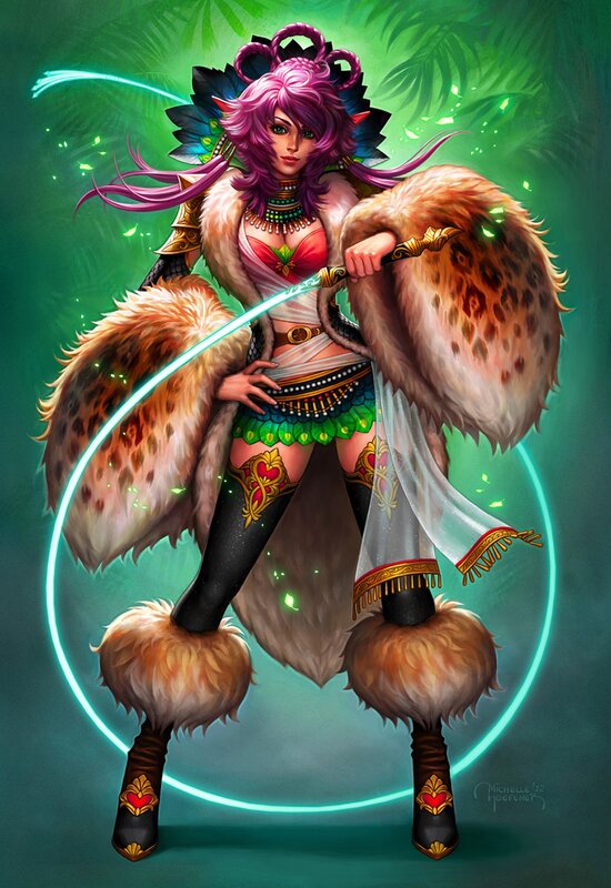 fantasy warrior with glowing sword