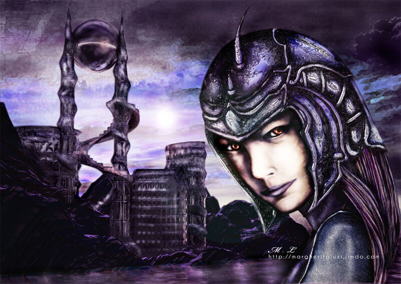 fantasy warrior with helmet
