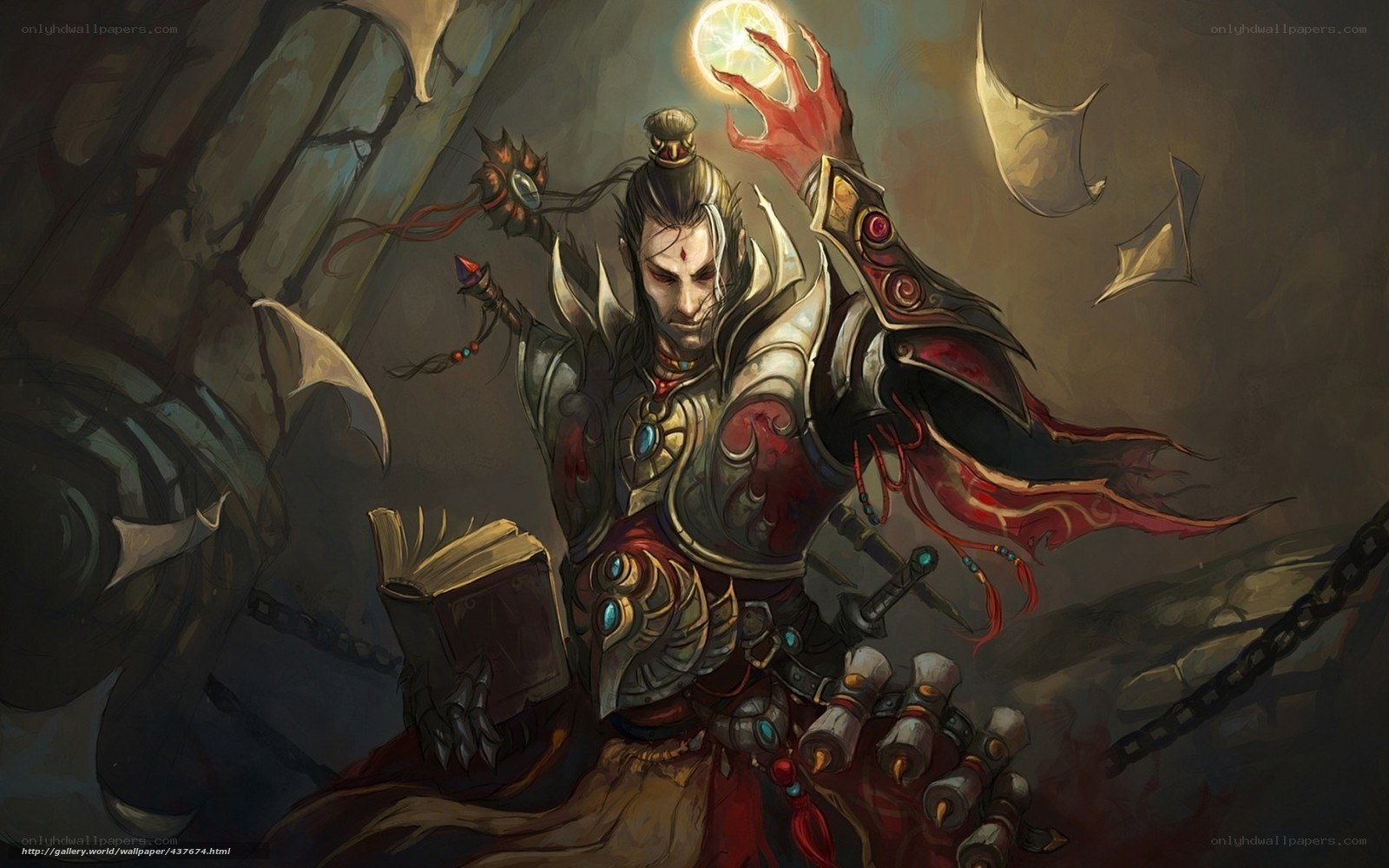 fantasy warrior with magic