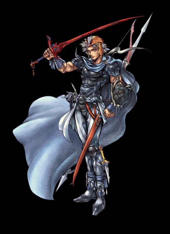 fantasy warrior with red sword