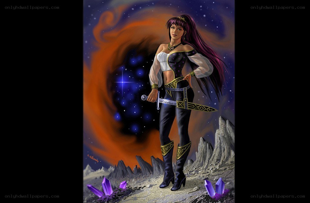 fantasy warrior with sword