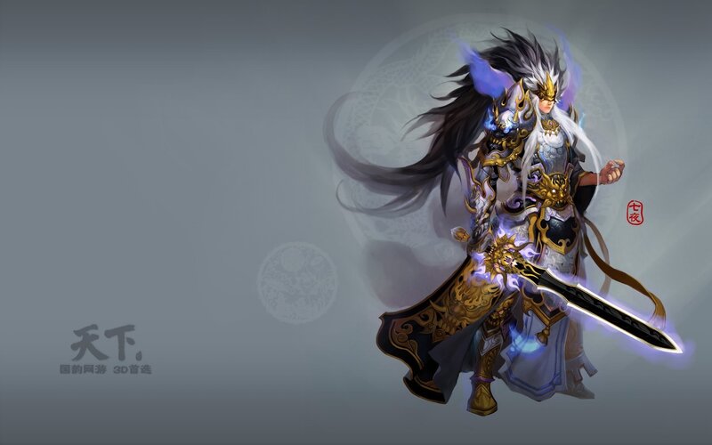 fantasy warrior with sword